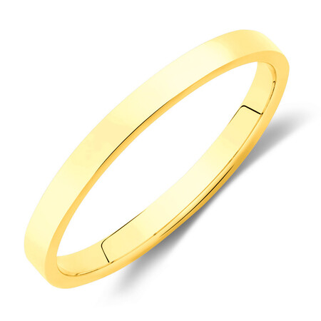 Lite Half Round Wedding Band in 10ct Yellow Gold Lite Half Round Wedding Band in 10ct Yellow Gold