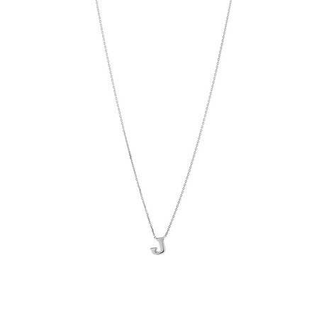 'J' Initial Necklace in Sterling Silver 'J' Initial Necklace in Sterling Silver