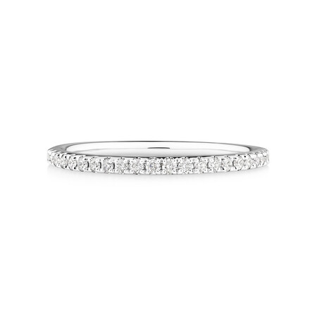 Wedding Band with 1/5 Carat TW of Diamonds in 14ct White Gold Wedding Band with 1/5 Carat TW of Diamonds in 14ct White Gold