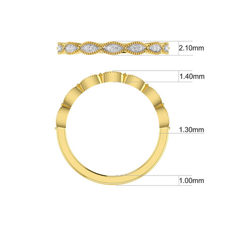 Wedding Band with Diamonds in 10ct Yellow Gold Wedding Band with Diamonds in 10ct Yellow Gold