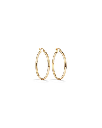 29mm Round Hoop Earrings in 10kt Yellow Gold 29mm Round Hoop Earrings in 10kt Yellow Gold