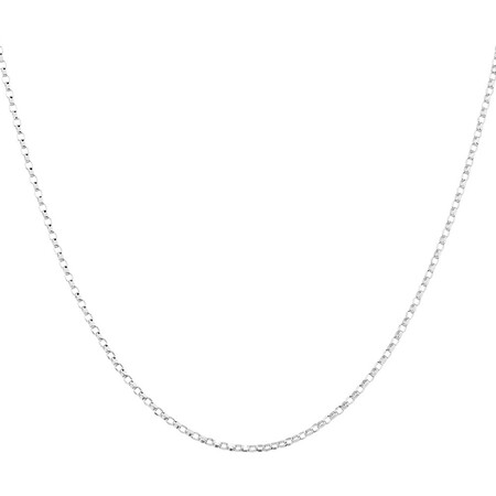 45cm (18") Hollow Belcher Chain in 10kt White Gold