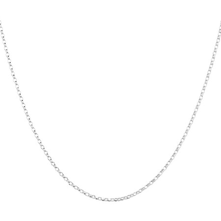 45cm (18") Hollow Belcher Chain in 10kt White Gold 45cm (18") Hollow Belcher Chain in 10kt White Gold
