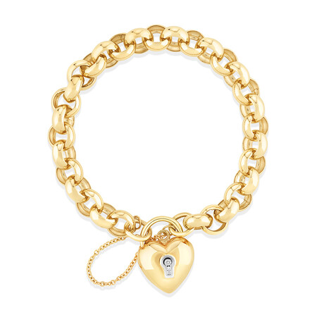 Diamond Set Belcher Bracelet in 10ct Yellow Gold Diamond Set Belcher Bracelet in 10ct Yellow Gold