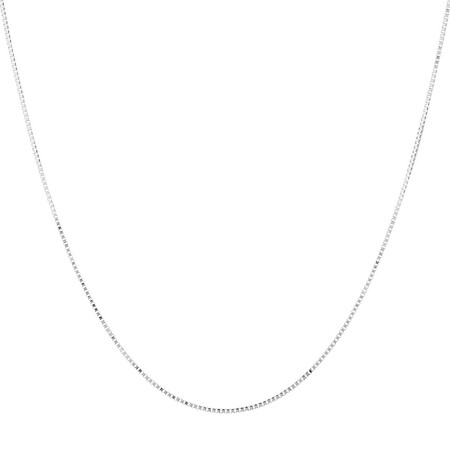 40cm (16") Box Chain in 10kt White Gold 40cm (16") Box Chain in 10kt White Gold