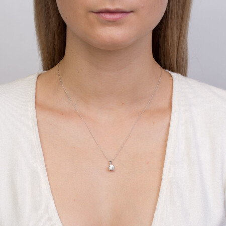 Solitaire Pendant with a 1 Carat Diamond in 18ct White Gold Solitaire Pendant with a 1 Carat Diamond in 18ct White Gold