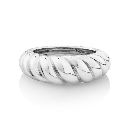 Sculpture Croissant Ring In Sterling Silver Sculpture Croissant Ring In Sterling Silver