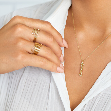 Single Loop Ring In 10Ct Yellow Gold Single Loop Ring In 10Ct Yellow Gold