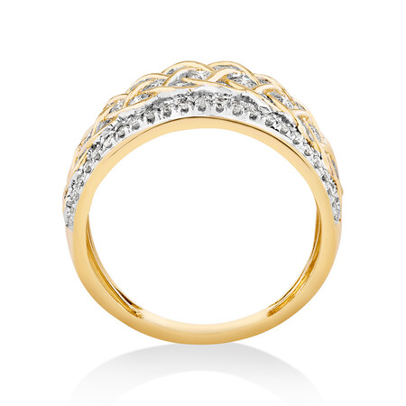 Pave Ring With 1.25 Carat TW Diamond in 10ct Yellow Gold Pave Ring With 1.25 Carat TW Diamond in 10ct Yellow Gold