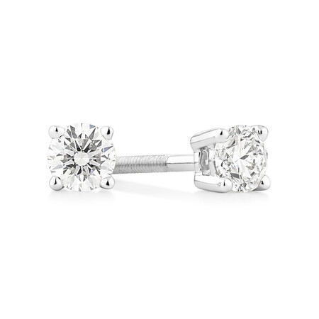 Stud Earrings with 0.34 Carat TW of Diamonds in 14kt White Gold Stud Earrings with 0.34 Carat TW of Diamonds in 14kt White Gold