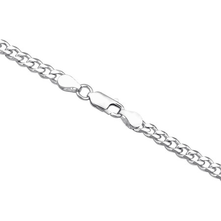 60cm (24") 4mm-4.5mm Width Curb Chain in Sterling Silver 60cm (24") 4mm-4.5mm Width Curb Chain in Sterling Silver