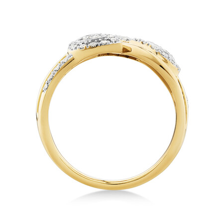 Fancy Cluster Ring with 0.30 Carat TW of Diamonds in 10kt Yellow Gold Fancy Cluster Ring with 0.30 Carat TW of Diamonds in 10kt Yellow Gold