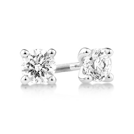Certified Solitaire Stud Earrings with 0.5 Carat TW of Diamonds in 14kt White Gold Certified Solitaire Stud Earrings with 0.5 Carat TW of Diamonds in 14kt White Gold