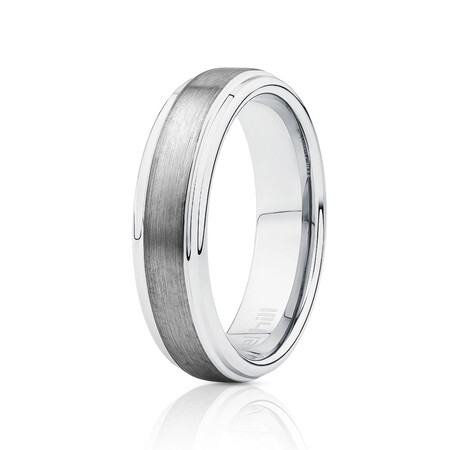 Men's Ring in Grey Sapphire Tungsten Men's Ring in Grey Sapphire Tungsten