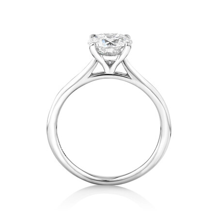 Evermore Certified Solitiare Engagement Ring with 1.50 Carat TW Diamond in 14ct White Gold Evermore Certified Solitiare Engagement Ring with 1.50 Carat TW Diamond in 14ct White Gold