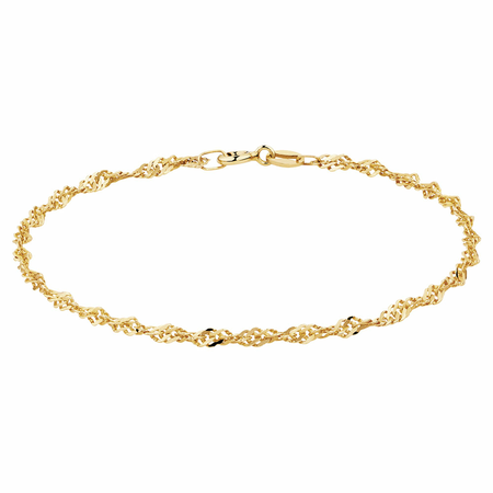 19cm (7.5") Singapore Bracelet in 10kt Yellow Gold 19cm (7.5") Singapore Bracelet in 10kt Yellow Gold