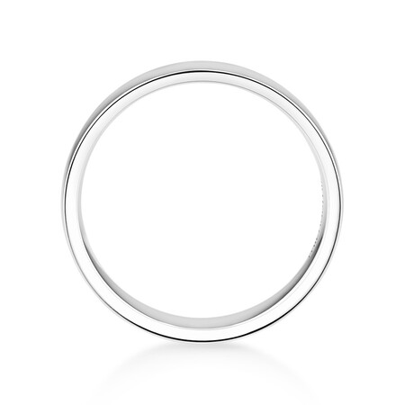 Reverse Bevelled Wedding Band in 10ct White Gold Reverse Bevelled Wedding Band in 10ct White Gold