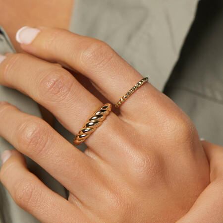 Square Stacker Ring in 10ct Yellow Gold Square Stacker Ring in 10ct Yellow Gold