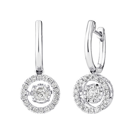 Everlight Drop Earrings with 1 Carat TW of Diamonds in 14ct White Gold Everlight Drop Earrings with 1 Carat TW of Diamonds in 14ct White Gold