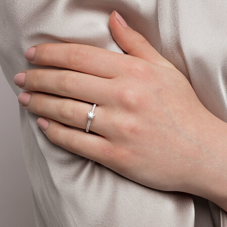 Sir Michael Hill Designer Engagement Ring With 0.70 Carat TW Of Diamonds In 14kt White Gold Sir Michael Hill Designer Engagement Ring With 0.70 Carat TW Of Diamonds In 14kt White Gold
