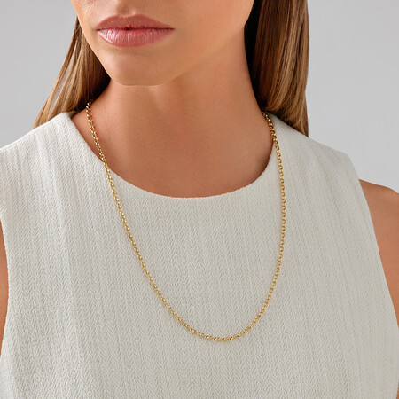 60cm (24") Oval Belcher Chain in 10kt Yellow Gold 60cm (24") Oval Belcher Chain in 10kt Yellow Gold