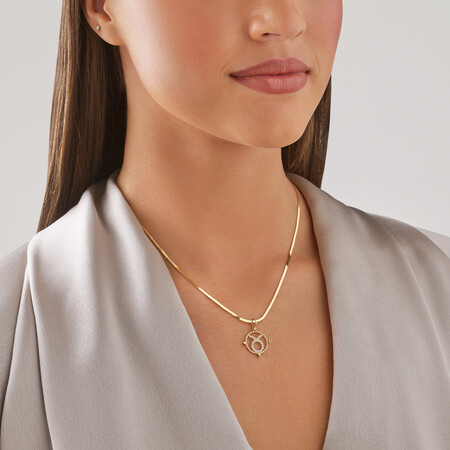 Taurus Zodiac Pendant with 0.20 Carat TW of Diamonds in 10kt Yellow Gold Taurus Zodiac Pendant with 0.20 Carat TW of Diamonds in 10kt Yellow Gold