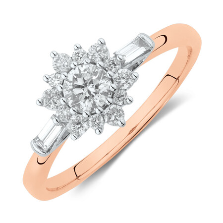 Evermore Engagement Ring with 0.50 Carat TW of Diamonds in 10ct Rose & White Gold Evermore Engagement Ring with 0.50 Carat TW of Diamonds in 10ct Rose & White Gold