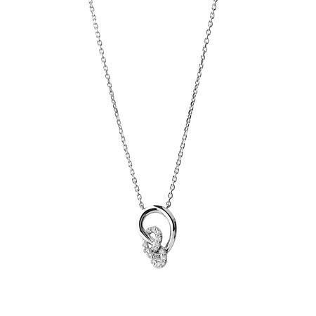 Mini Knots Necklace with 0.12 Carat TW of Diamonds in Sterling Silver Mini Knots Necklace with 0.12 Carat TW of Diamonds in Sterling Silver
