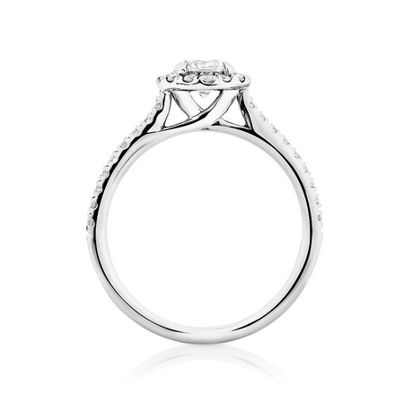 Engagement Ring with 0.92 Carat TW of Diamonds in 14ct White Gold Engagement Ring with 0.92 Carat TW of Diamonds in 14ct White Gold