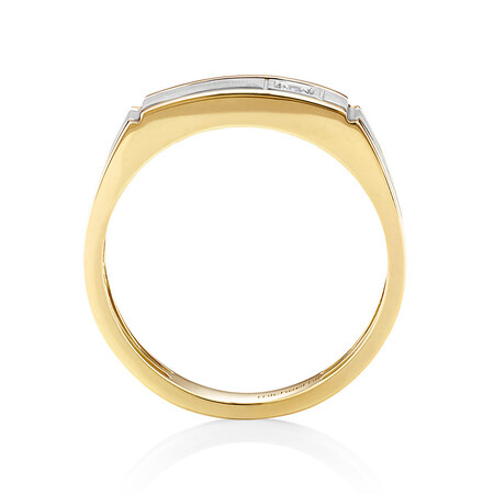 Men's Ring with a Diamond in 10kt Yellow Gold Men's Ring with a Diamond in 10kt Yellow Gold