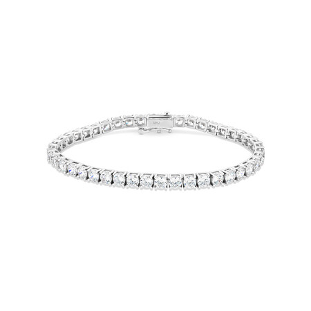 Tennis Bracelet with Cubic Zirconia in Sterling Silver Tennis Bracelet with Cubic Zirconia in Sterling Silver