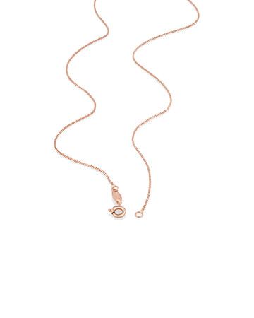 50cm (20") 1mm Width Box Chain in 10kt Rose Gold 50cm (20") 1mm Width Box Chain in 10kt Rose Gold