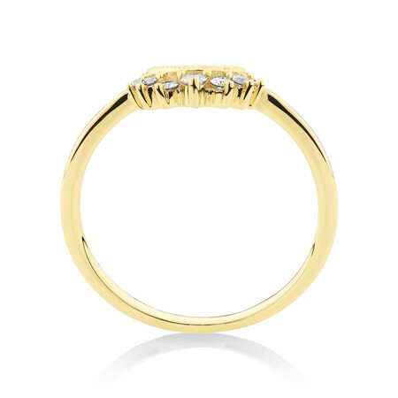 Evermore Wedding Band with 0.10 Carat TW of Diamonds in 10ct Yellow Gold Evermore Wedding Band with 0.10 Carat TW of Diamonds in 10ct Yellow Gold