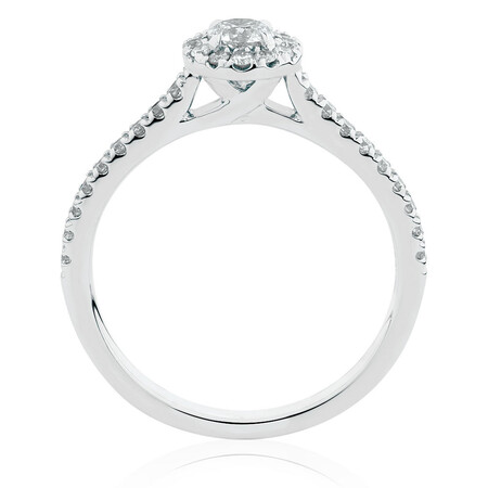Engagement Ring with 1/2 Carat TW of Diamonds in 14ct White Gold Engagement Ring with 1/2 Carat TW of Diamonds in 14ct White Gold