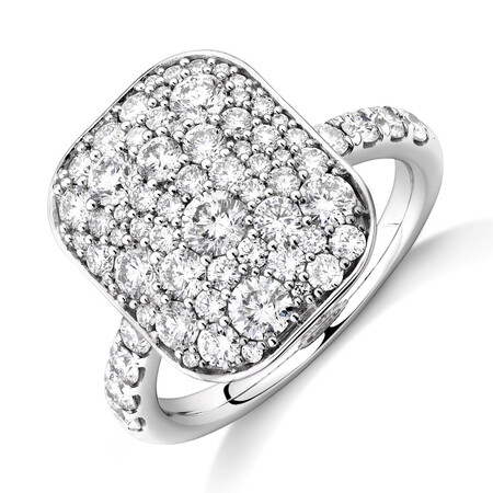 Pave Ring with 2 Carat TW of Diamonds in 14kt White Gold Pave Ring with 2 Carat TW of Diamonds in 14kt White Gold