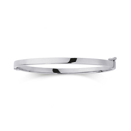 Hinged Bangle in 10ct White Gold Hinged Bangle in 10ct White Gold