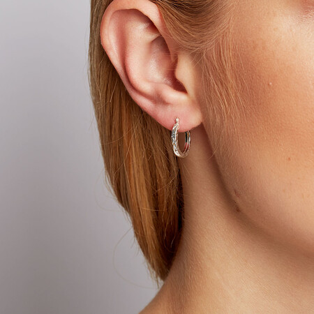 Hoop Earrings in Sterling Silver Hoop Earrings in Sterling Silver
