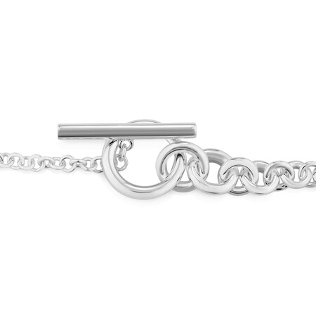 19.5cm Graduated Fob Chain Bracelet in Sterling Silver 19.5cm Graduated Fob Chain Bracelet in Sterling Silver