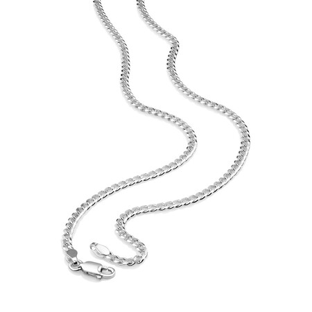 60cm (24") 2.5mm-3mm Width Curb Chain in Sterling Silver 60cm (24") 2.5mm-3mm Width Curb Chain in Sterling Silver