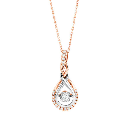 Drop Everlight Pendant in 0.20 Carat TW of Diamonds in 10kt Rose & White Gold Drop Everlight Pendant in 0.20 Carat TW of Diamonds in 10kt Rose & White Gold