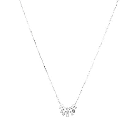 45cm (18") Graduated Pendant Necklace in Sterling Silver 45cm (18") Graduated Pendant Necklace in Sterling Silver