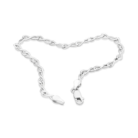 19cm (7.5") Infinity Bracelet in Sterling Silver 19cm (7.5") Infinity Bracelet in Sterling Silver