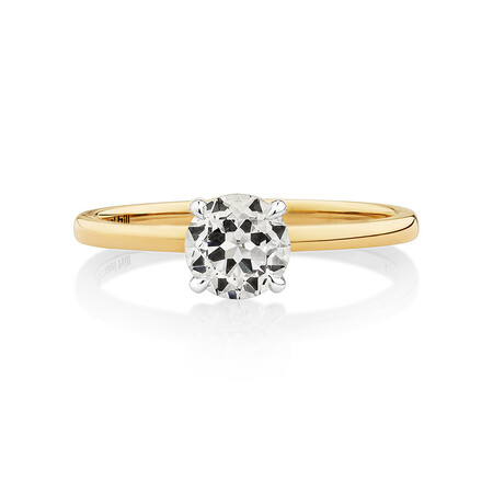 Southern Star Solitaire Engagement Ring with a 0.70 Carat TW Diamond in 18kt Yellow & White Gold Southern Star Solitaire Engagement Ring with a 0.70 Carat TW Diamond in 18kt Yellow & White Gold