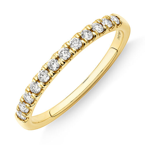 Wedding Band with 1/4 Carat TW of Diamonds in 14kt Yellow Gold