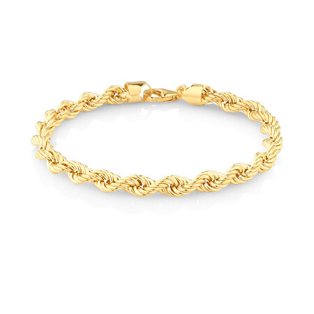 19cm (7.5") Rope Bracelet in 10kt Yellow Gold 19cm (7.5") Rope Bracelet in 10kt Yellow Gold