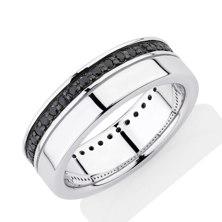 Ring with Black Cubic Zirconia in Sterling Silver Ring with Black Cubic Zirconia in Sterling Silver