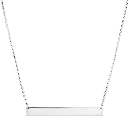 Engravable Bar Necklace in Sterling Silver Engravable Bar Necklace in Sterling Silver