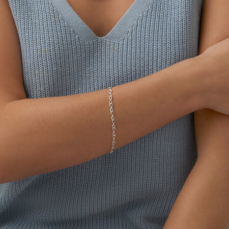 19cm (7.5") Infinity Bracelet in Sterling Silver 19cm (7.5") Infinity Bracelet in Sterling Silver