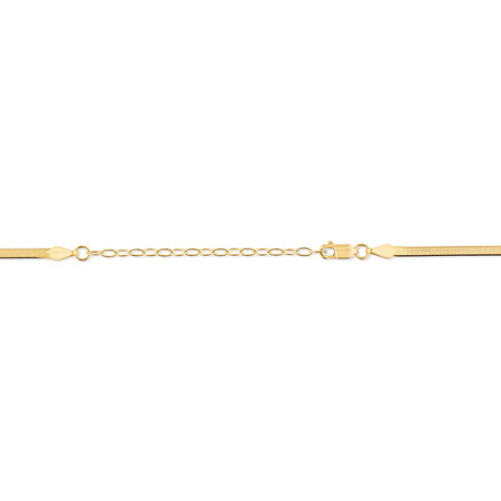 45cm (18”) 2mm-2.5mm Width Herringbone Chain in 10kt Yellow Gold 45cm (18”) 2mm-2.5mm Width Herringbone Chain in 10kt Yellow Gold