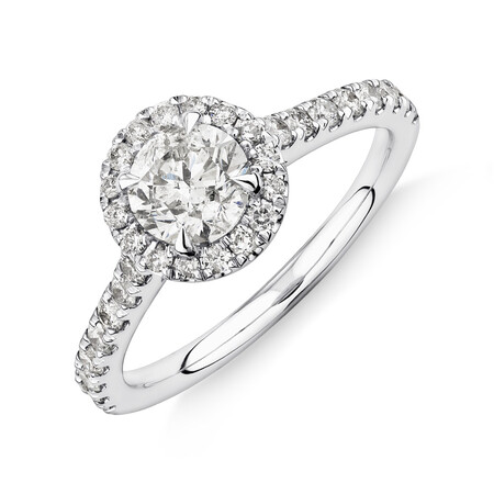 Engagement Ring with 1.38 Carat TW of Diamonds in 14kt White Gold Engagement Ring with 1.38 Carat TW of Diamonds in 14kt White Gold